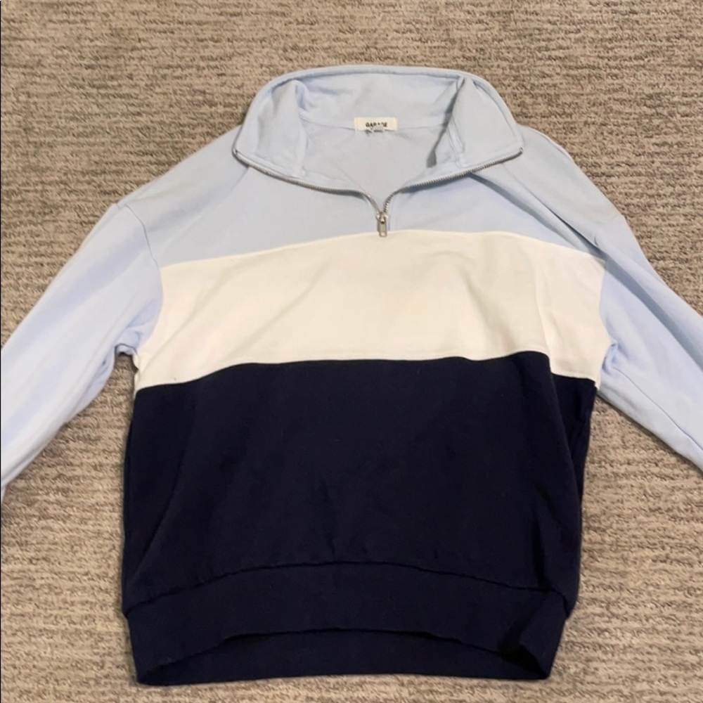 Blue Garage Quarter Zip